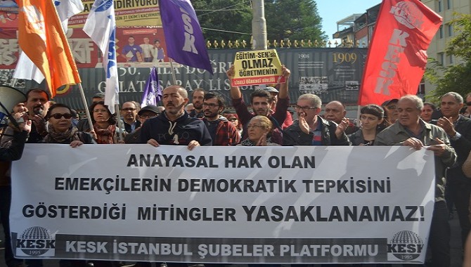 15 Ekim mitinginin yasaklanmasına İstanbul’da protesto