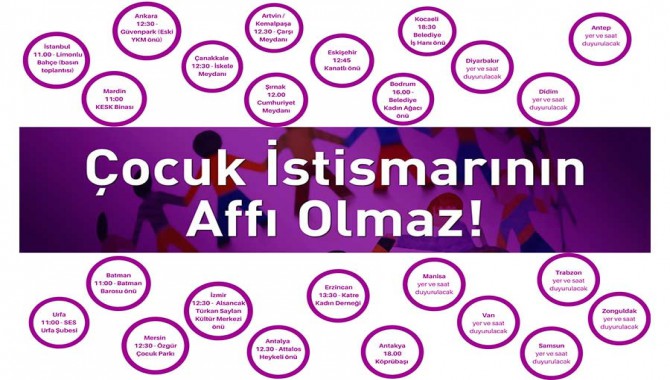 6 Ocak’ta kadınlar ‘Çocuk İstismarının Affı Olmaz’ diyecek