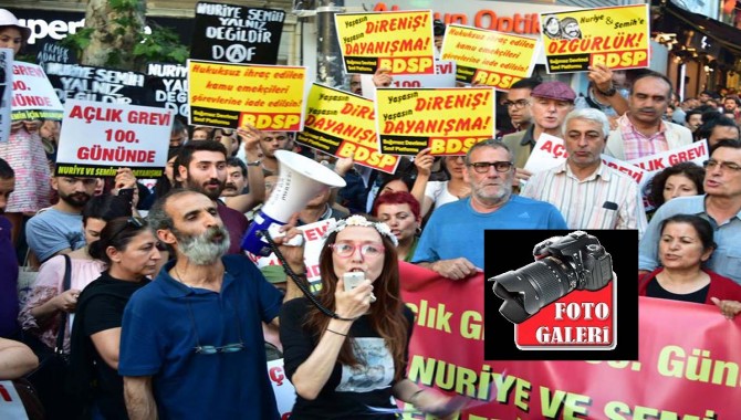 Açlık grevinin 100 gününde Nuriye ve Semih için yürüdüler