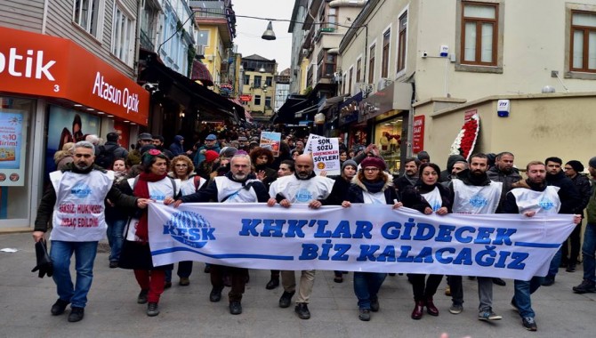 “Bizler, işimiz iade edilinceye kadar bir yere gitmiyoruz, alanlardayız"