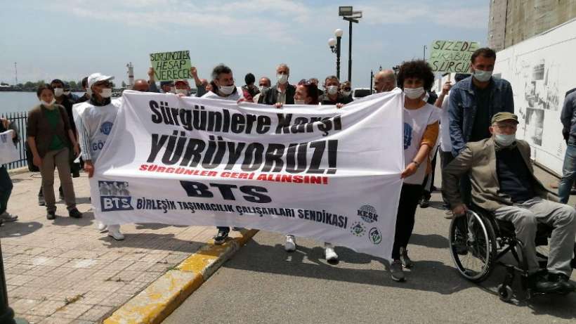 BTS sürgünler geri alınsın şiarıyla Ankaraya yürüyüş başlattı