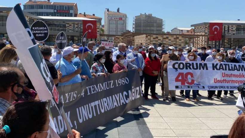 Çorum katliamı lanetlendı