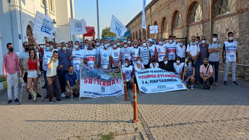 Demiryolu emekçilerin sürgüne ve özelleştirmeye karşı eylemi 34. haftada