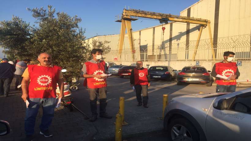 DİSK/Limter-İş Tuzla tersanelerinde çağrı yaptı: Sendikalı olalım, mücadele edip kazanalım