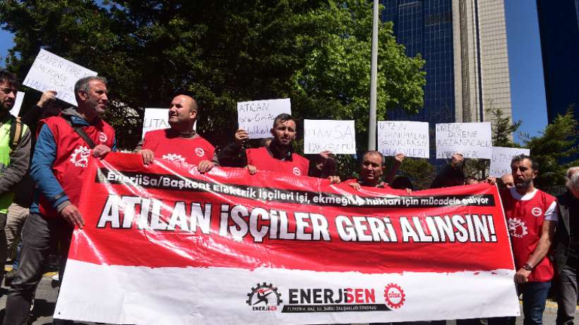 Enerji işçilerinin direndiği sokağa yasak,,, Enerji-Sen Genel başkanı gözaltına alındı