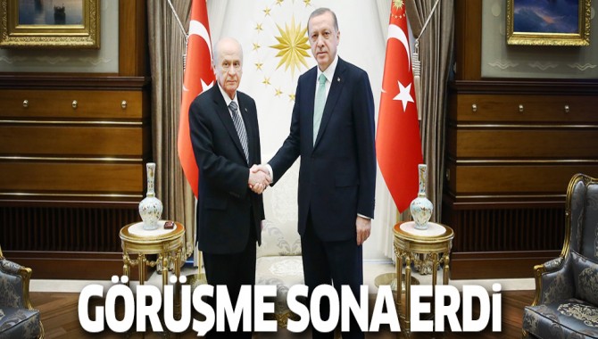 Erdoğan-Bahçeli görüşmesi sona erdi