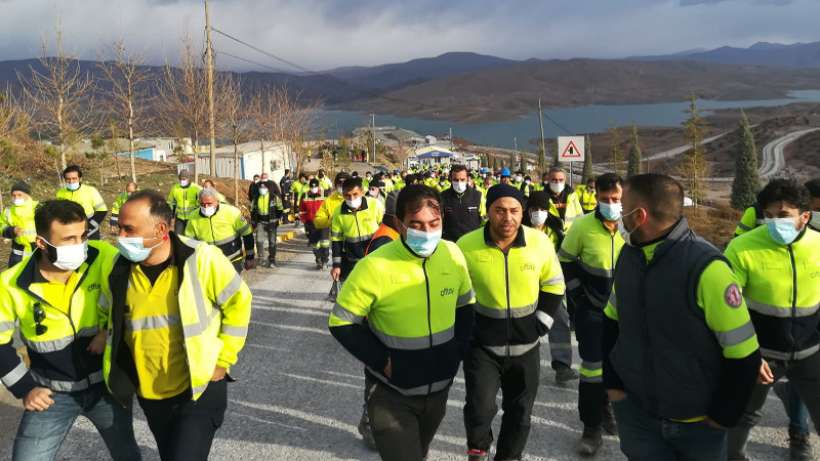 Erzincan ve Kayseride Çiftay altın madeni işçileri eylemde