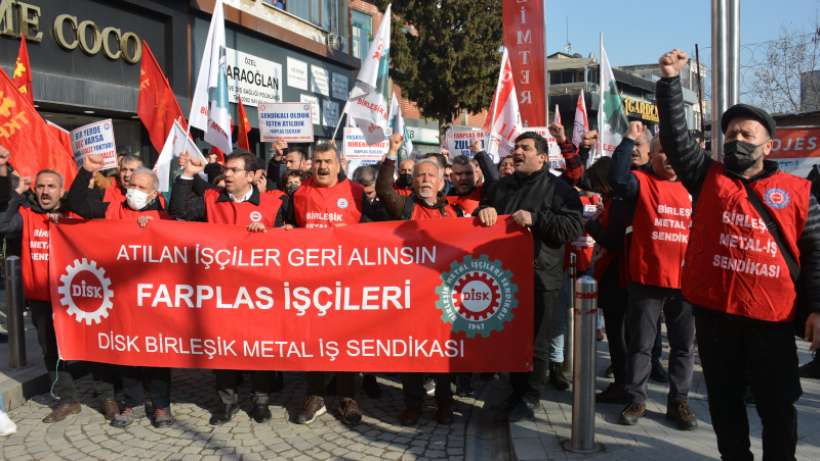 Farplas işçileri: İşçilere değil patronlara barikat