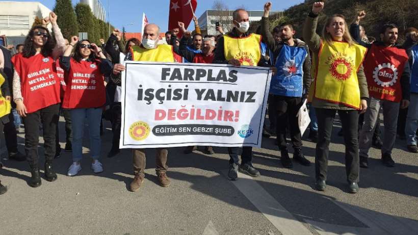 Gebze Eğitim-Senden Farplas işçilerine ziyaret: Kazanırsanız herkes kazanacak