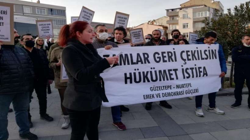 Güzeltepe-Nurtepe Emek ve Demokrasi Güçlerinden zam protestosu