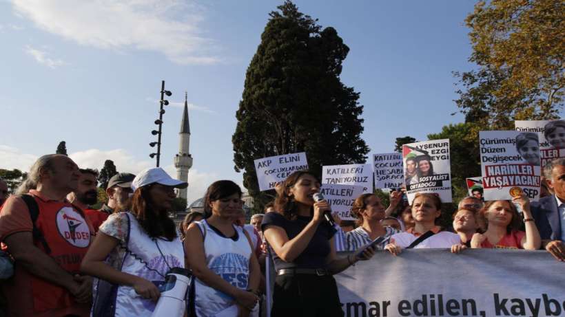 İstanbul'da Narin ve kaybolan çocuklar için eylem