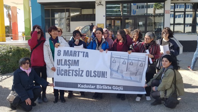 İzmir’de kadınlardan açıklama: 8 Mart’ta ulaşım ücretsiz olsun