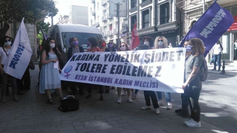 KESKli kadınlar Bakan Yanıkı protesto etti: Kadına yönelik şiddet tolere edilemez