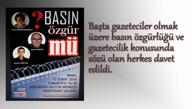 Kozyatağı Dayanışması’ından basın özgürlüğü paneli