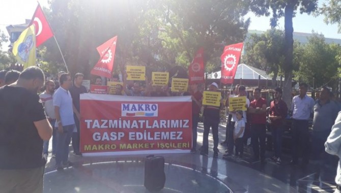 Makro Market işçileri: Tazminatlarımız gasp edilemez, direnişimizi genel müdürlüğe taşıyoruz!