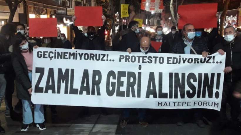 Maltepede zamlar protesto edildi