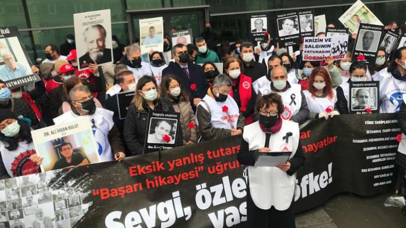 Sağlık emekçileri İstanbulda anıldı: Sevgi, özlem, yas ve öfke