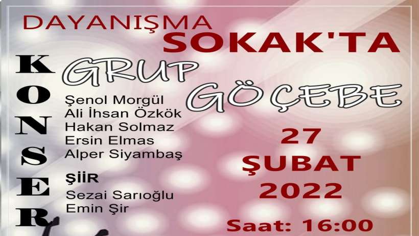 Sokak Kültürden 27 şubatta Dayanışma SOKAK’ta konseri