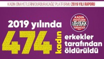 2019'da 474 kadın, erkekler tarafından öldürüldü