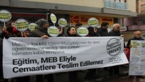 Maltepe MEM önünde, gerici eğitim protestosu