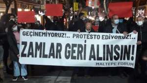 Maltepe'de zamlar protesto edildi