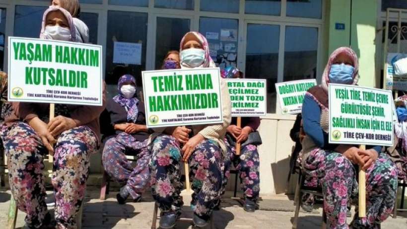 Tire köylüleri eylem yaptı: Ormanlarımız madenden daha değerli