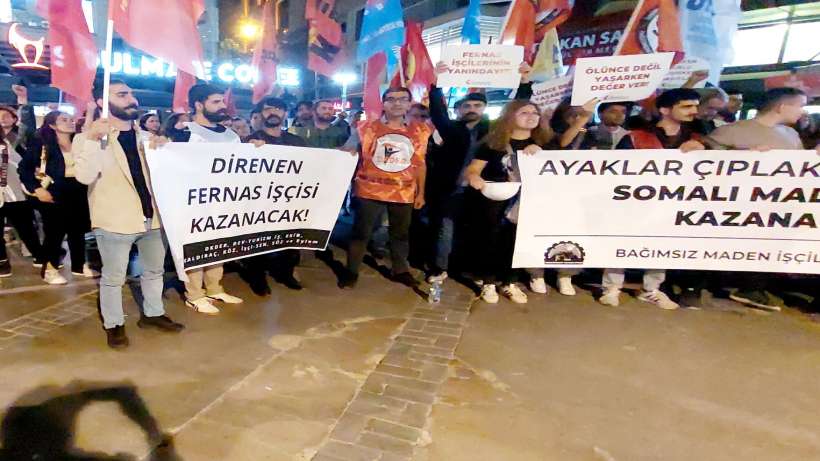 Emek dostları İzmir’de madenciye ses oldu